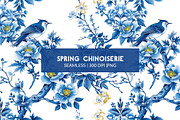 SPRING CHINOISERIE Seamless Pattern, a Pattern Graphic by AYAKA Studio Co. (Thumbnail 1 of 8)