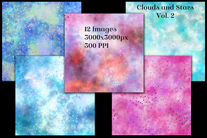 Clouds And Stars Vol. 2 Backgrounds