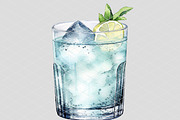 Something Blue Wedding Cocktail, an Illustration by 1801Prints (Thumbnail 2 of 4)
