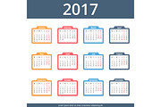 2017 Calendar | Graphics ~ Creative Market