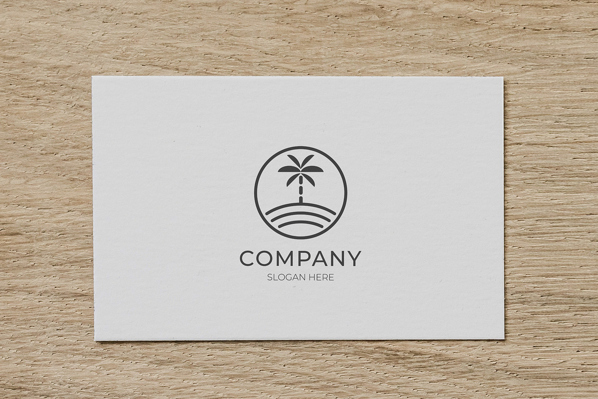Minimalist coconut beach logo, a Branding & Logo Template by Medianeka (Photo 3 of 3)