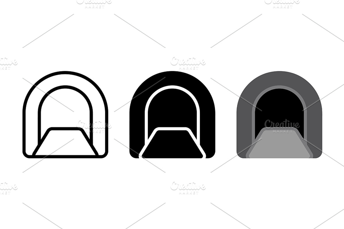 Tunnel Archway Icons, a Solid Icon by Artonix (Photo 2 of 2)
