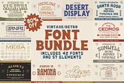 The Vintage Font Bundle, a Font by NienowBrand (Thumbnail 1 of 14)