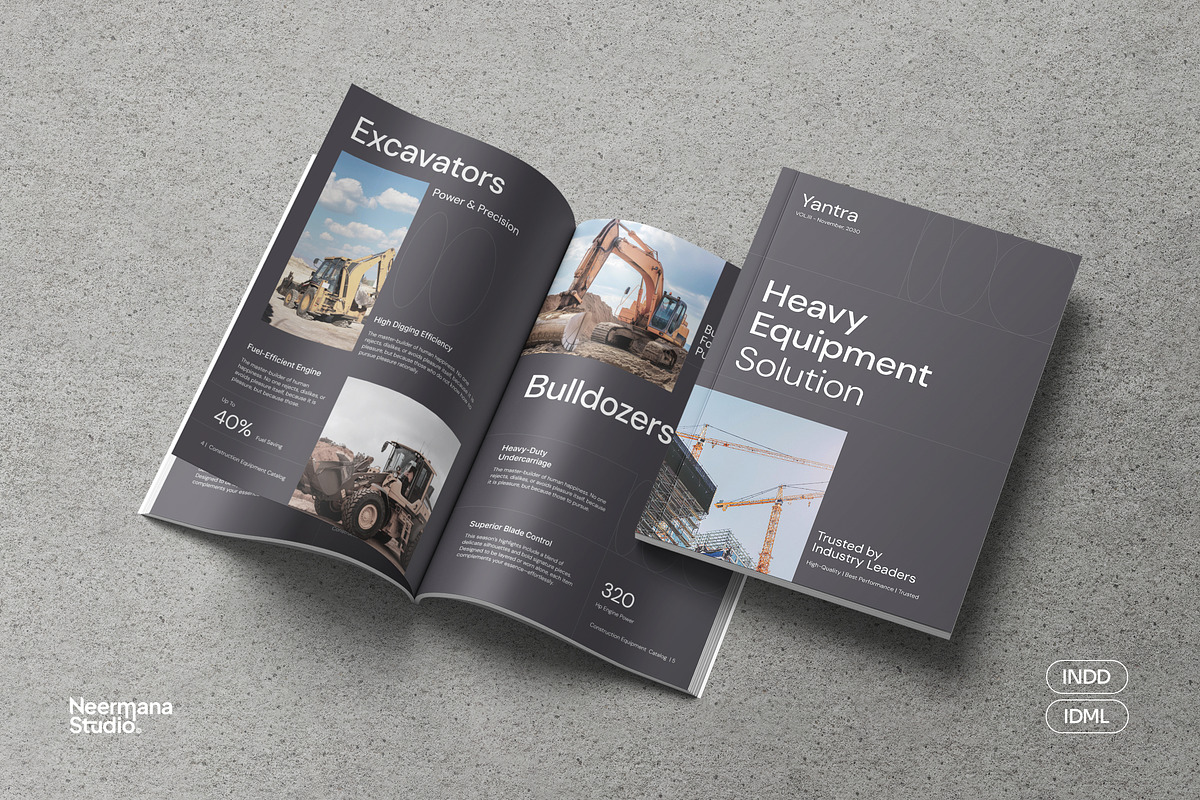 Construction Equipment Catalog, a Brochure Template by Neermana (Photo 1 of 10)