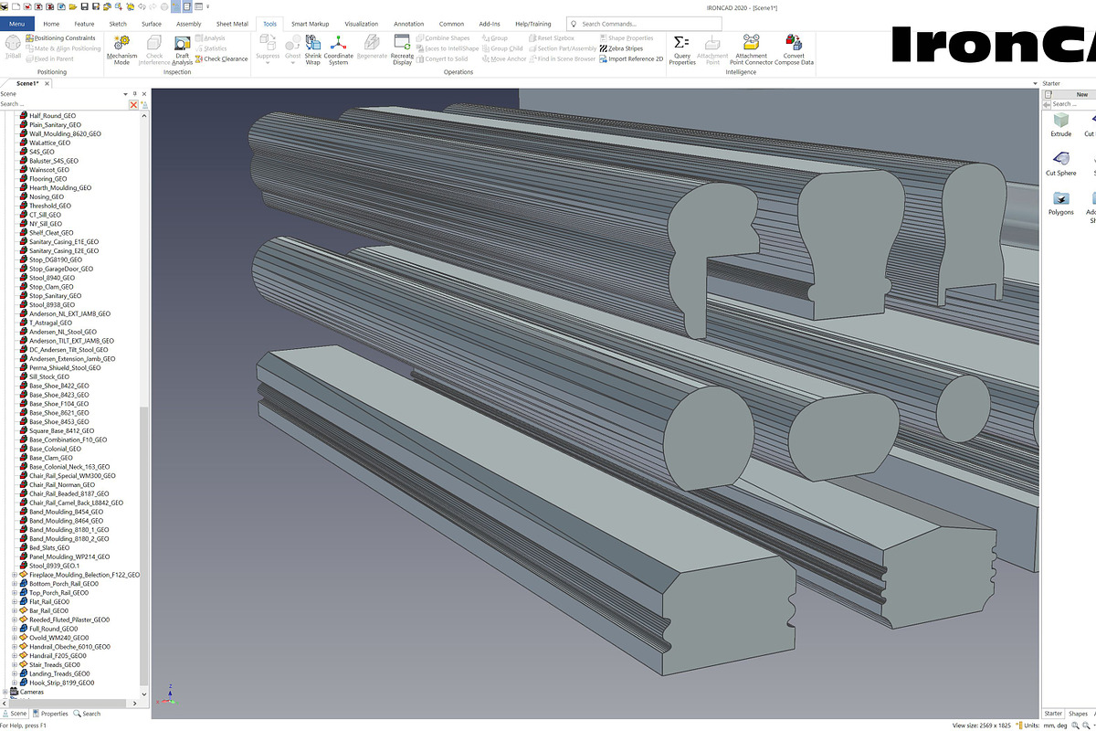 Molding Kitbash V1 - 128 Profile Set, an Architecture 3D Model by RoHo Productions (Photo 14 of 28)
