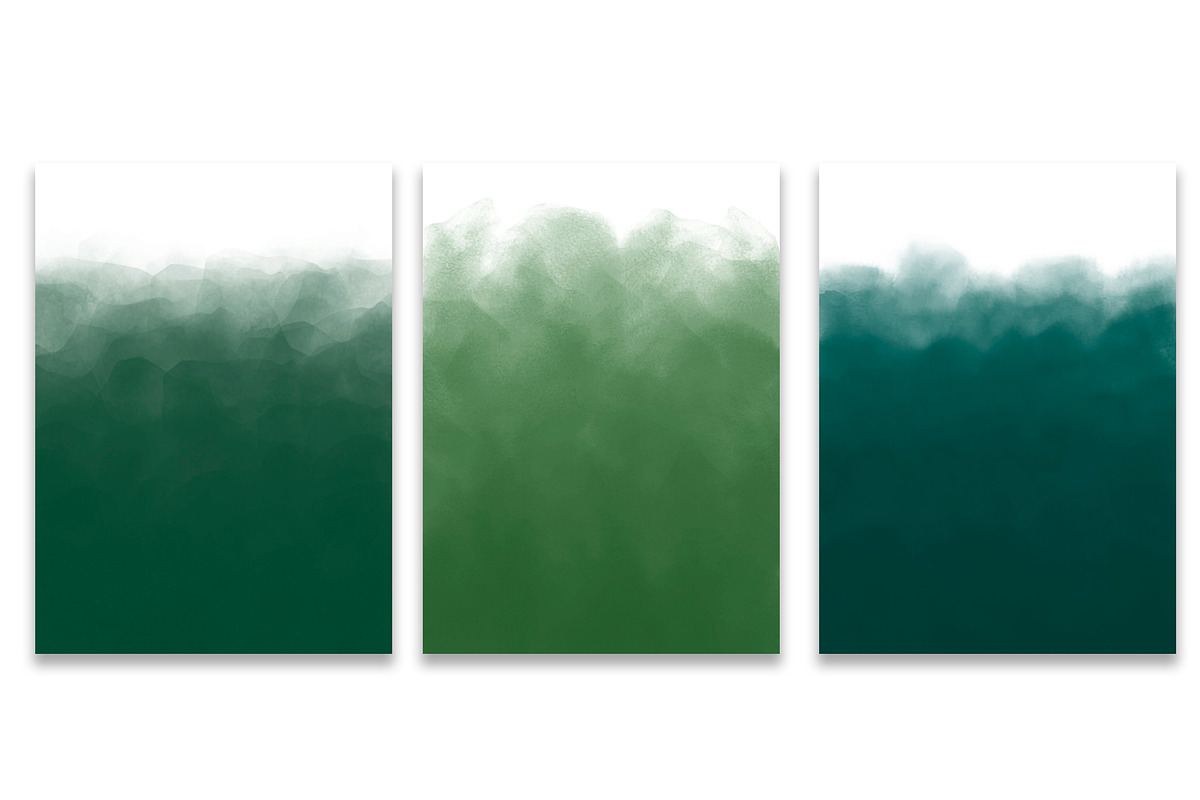 Green watercolor backgrounds, a Texture Graphic by GraphicRain (Photo 3 of 7)