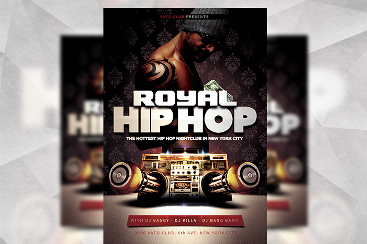 Royal Hip Hop - Flyer Template, a Flyer Template by Flyermarket (Photo 1 of 3)