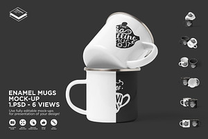 Enamel Mugs Mock-up