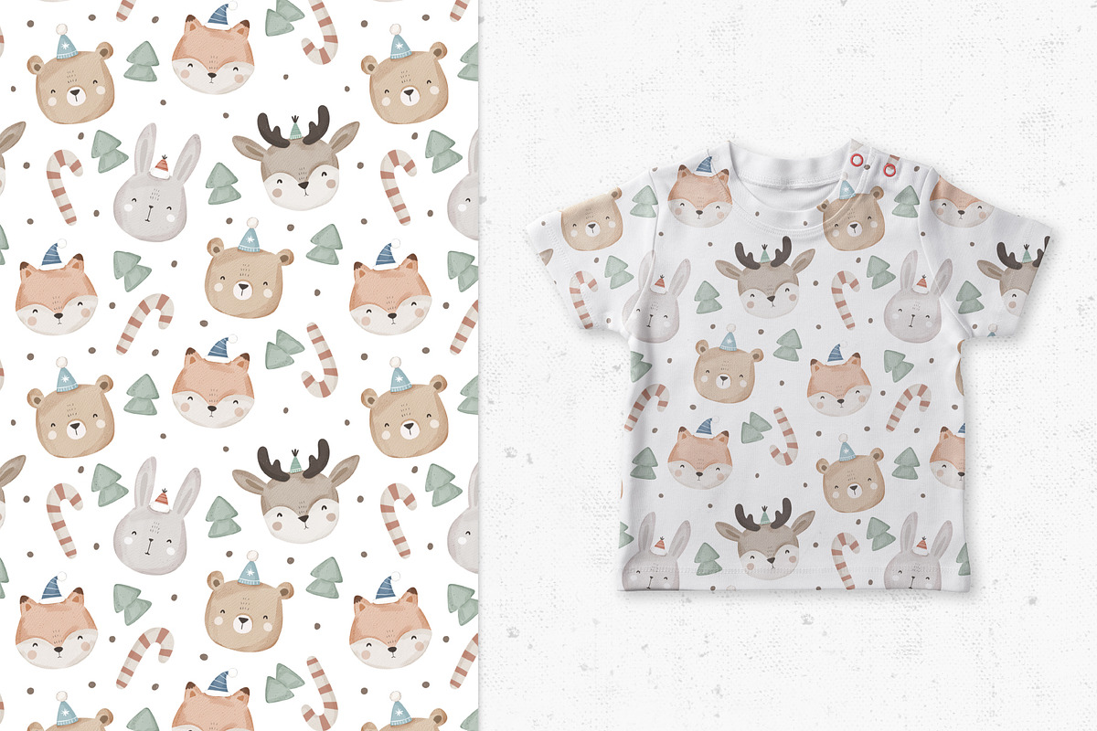 Christmas Animals, a Pattern Graphic by AnnieArt (Photo 3 of 5)