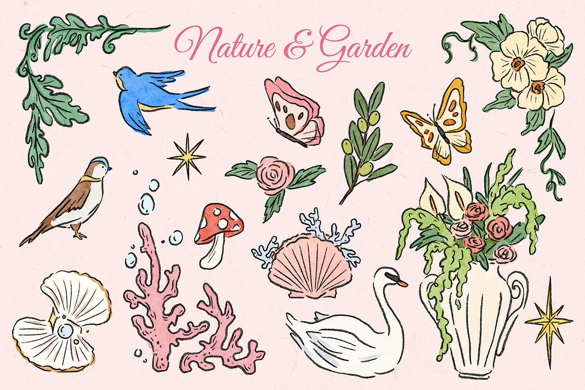 Romantic&Vintage illustrations, a Decorative Illustration by boniroom (Photo 6 of 10)