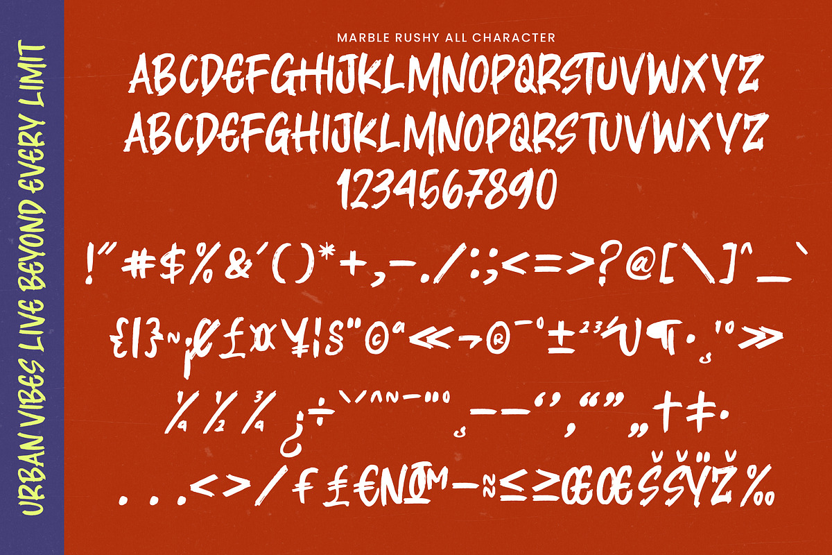 Marble Rushy Allcaps Brush Typeface, a Script Font by Letterena Studios Script (Photo 13 of 15)