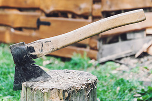 Axe in a log, an Industrial Photo by BOOCYS