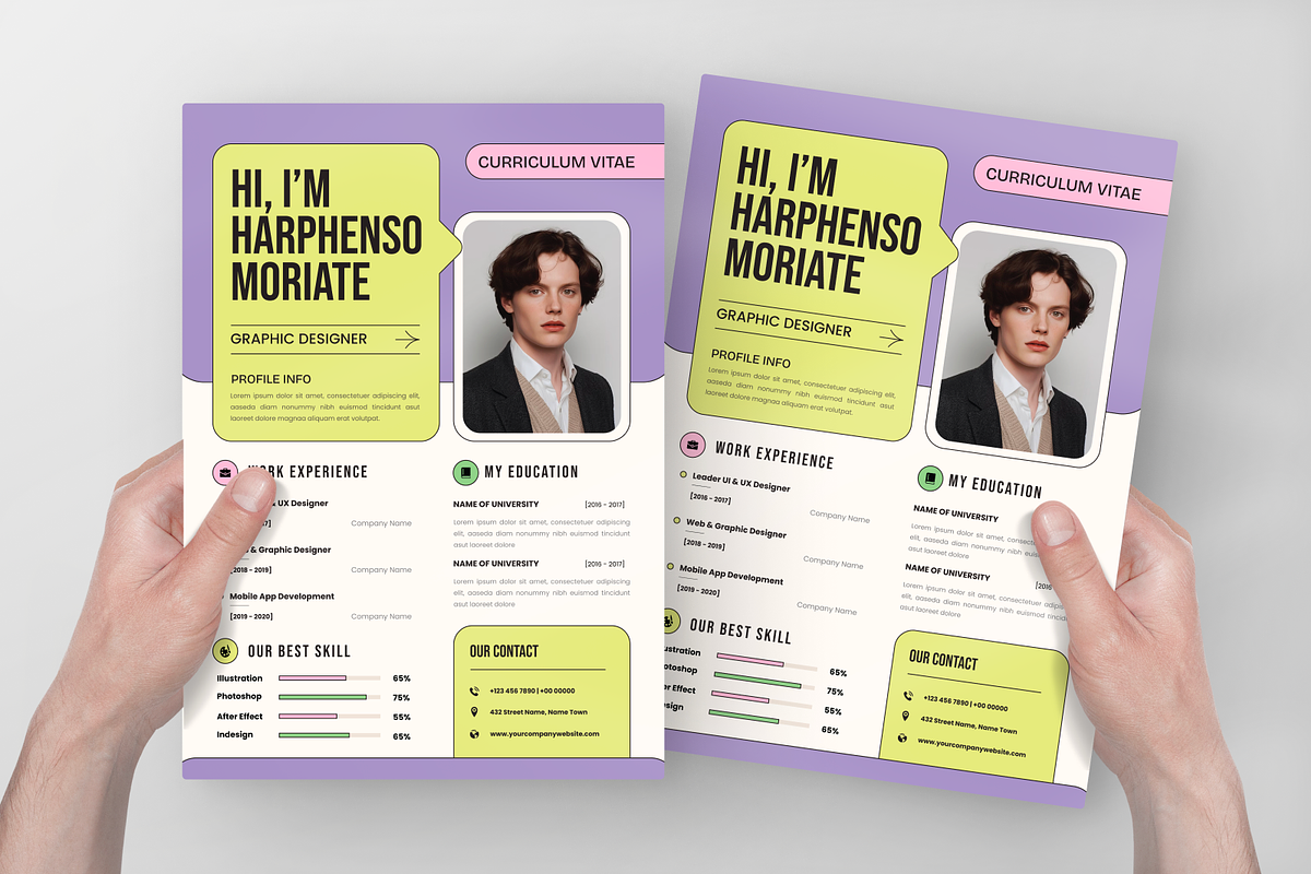 Creative CV Resume, a Resume Template by Annora Studio (Photo 2 of 6)