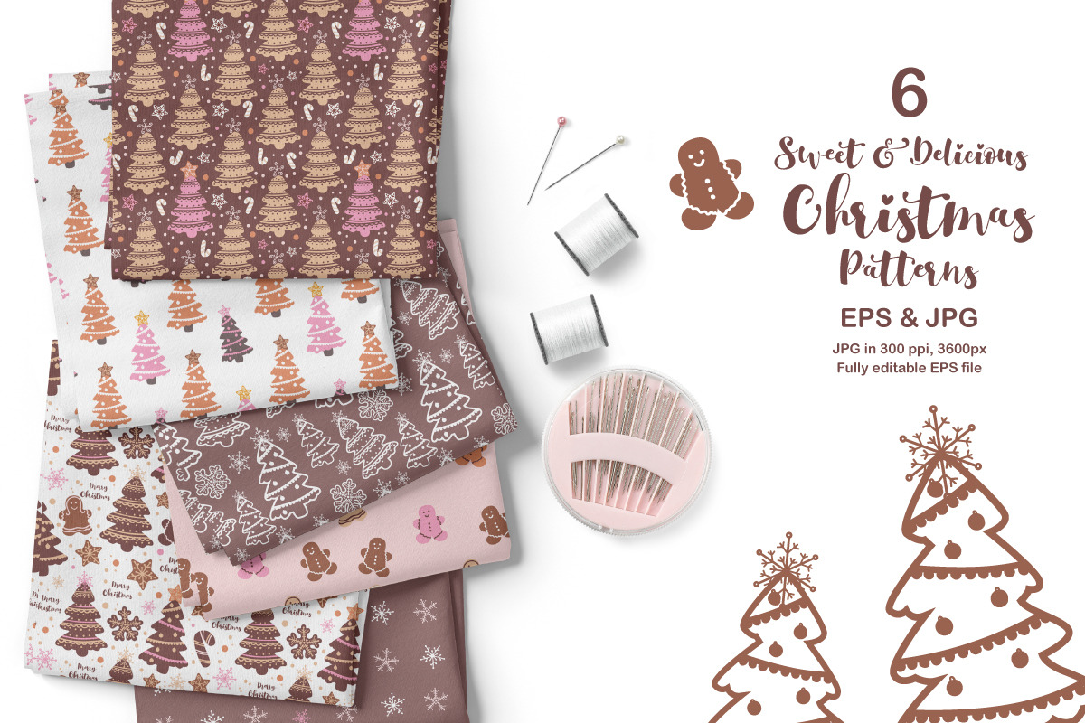 Sweet & Delicious Christmas Patterns, a Pattern Graphic by DrawStudio1988 (Photo 4 of 9)