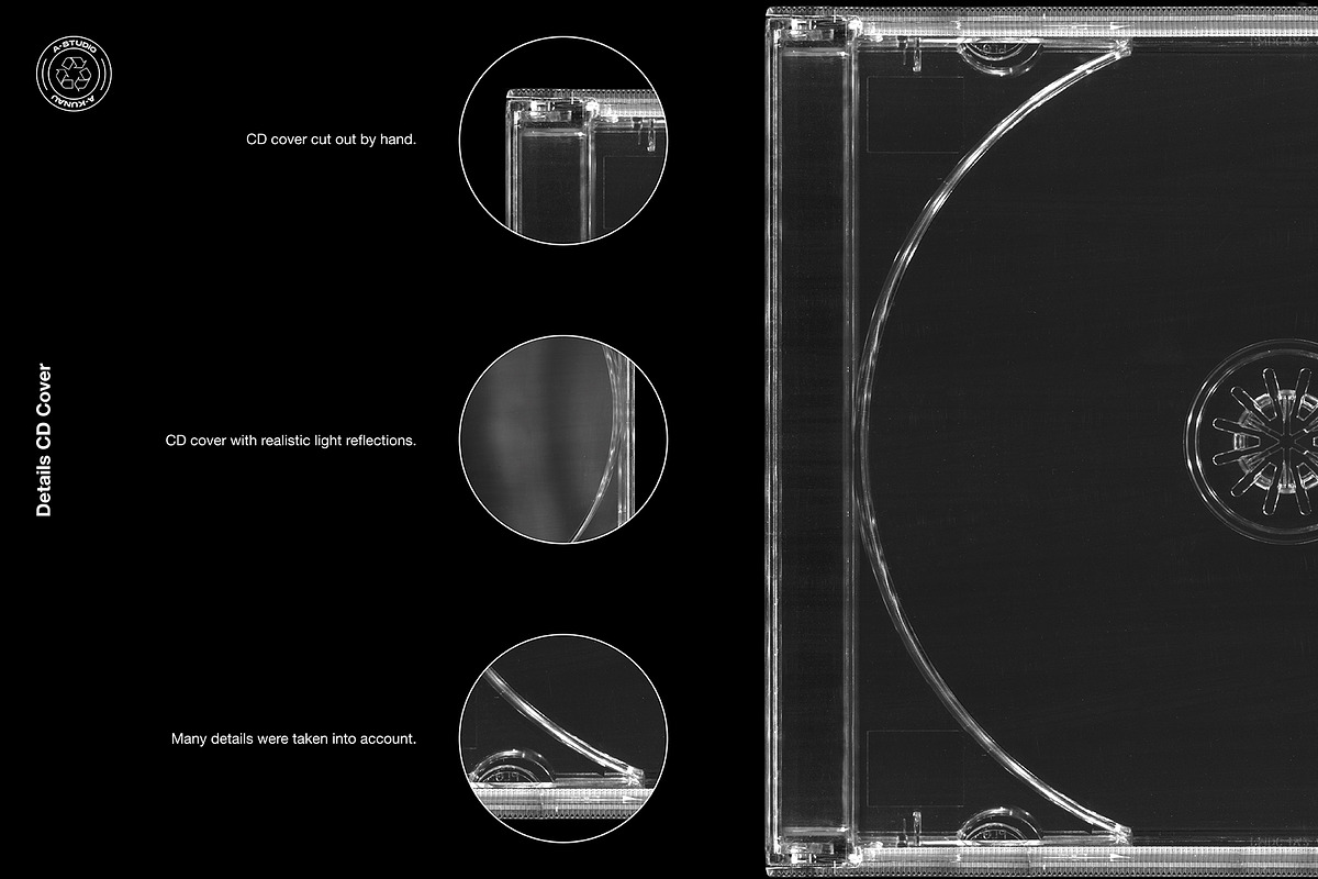 CD Mockup Pack 3 in 1, a Product Mockup by A-Studio (Photo 9 of 18)