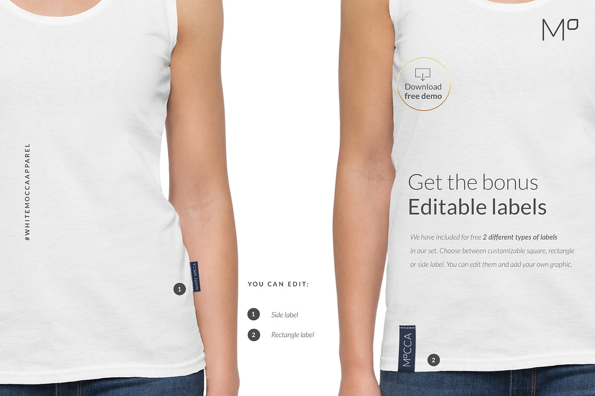 Women Tank Mock-ups Set FREE DEMO, a Books & Magazine Mockup by Apparel_Mockups (Photo 18 of 24)