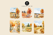 Cozy Autumn Scene & Illustration Kit, a Seasonal Illustration by OKArtHub (Thumbnail 3 of 10)