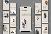 Yoga Instagram Stories Pack Canva, a Social Media Template by VeliusCreativeStudio (Thumbnail 2 of 9)