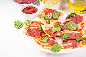 Flatbread Pepperoni Pizza, a Food & Drink Photo by Rimma