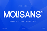 Molisans - Clean Minimal Family Font, a Sans Serif Font by Pandeka Studio (Thumbnail 1 of 10)