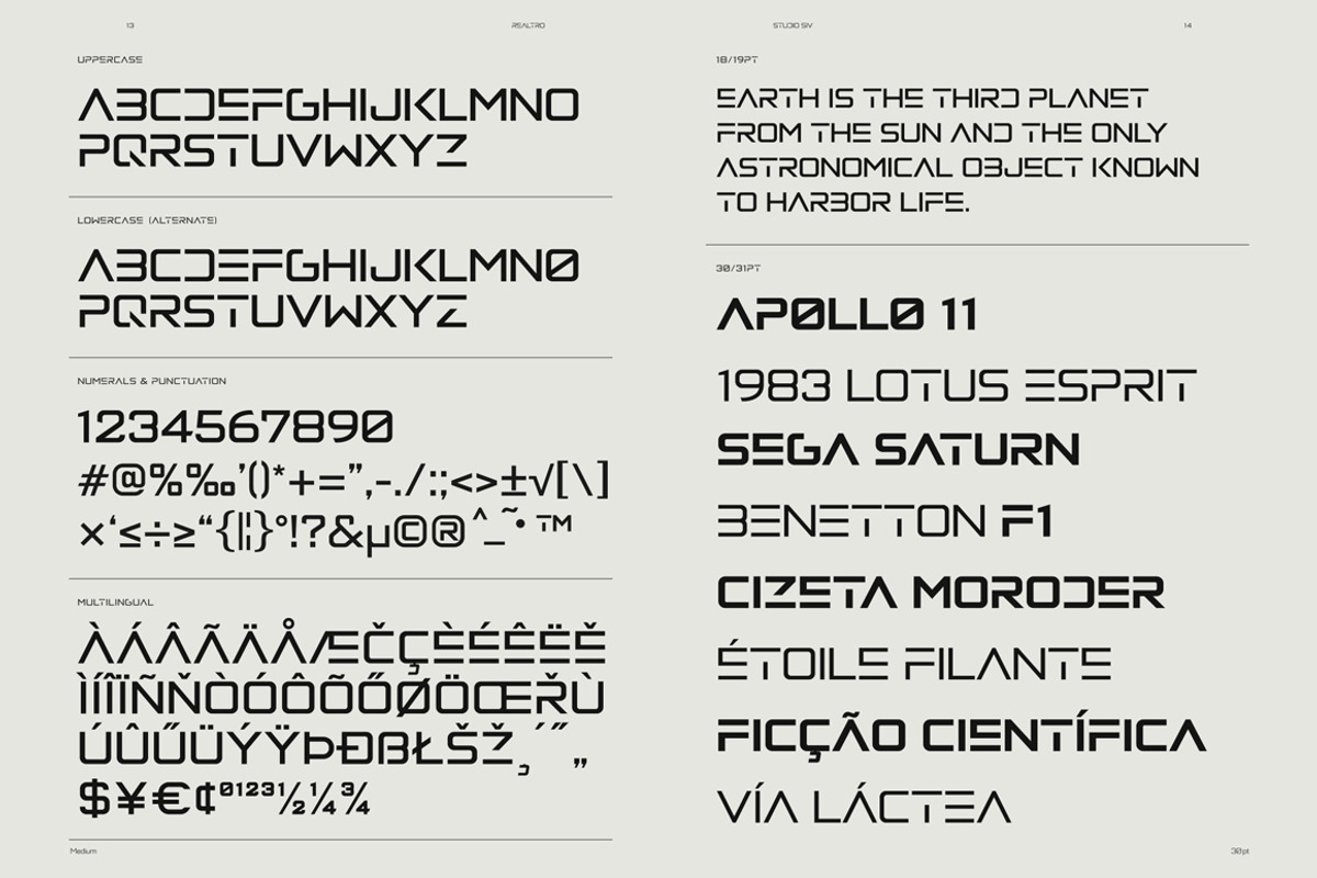 Realtro - Modern Font Family 8Styles, a Sans Serif Font by Studio Siv (Photo 3 of 12)