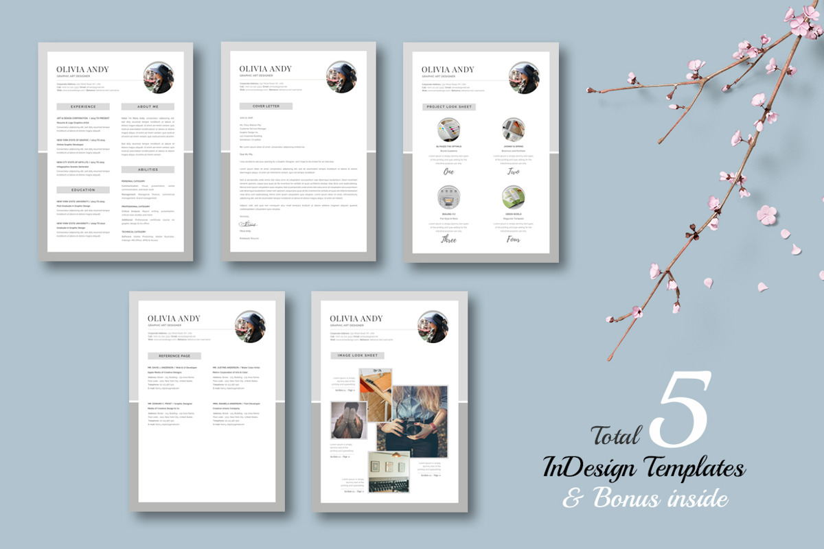 Resume Pack - Olivia, a Resume Template by Typography Prime (Photo 1 of 6)