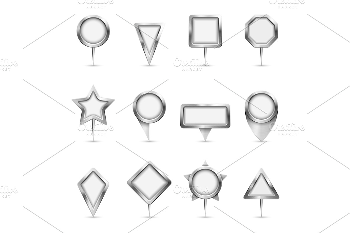 Map markers, an Illustration by Maxim_Basinski