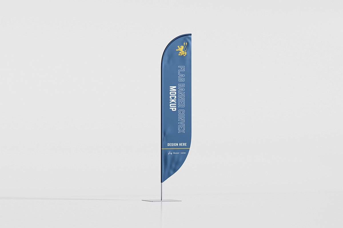 Flag Banner Convex Mock-Up, an Advertising Mockup by Pikachudesign (Photo 5 of 5)