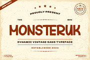 Monsteruk – Display Font, a Sans Serif Font by kangfont Studio (Thumbnail 1 of 10)