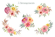 Nadine Watercolor floral collection, an Illustration by ViсkyArtDesign (Thumbnail 2 of 11)