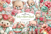 Baby in Bloom Clipart, a Seasonal Illustration by CreationArt (Thumbnail 1 of 7)