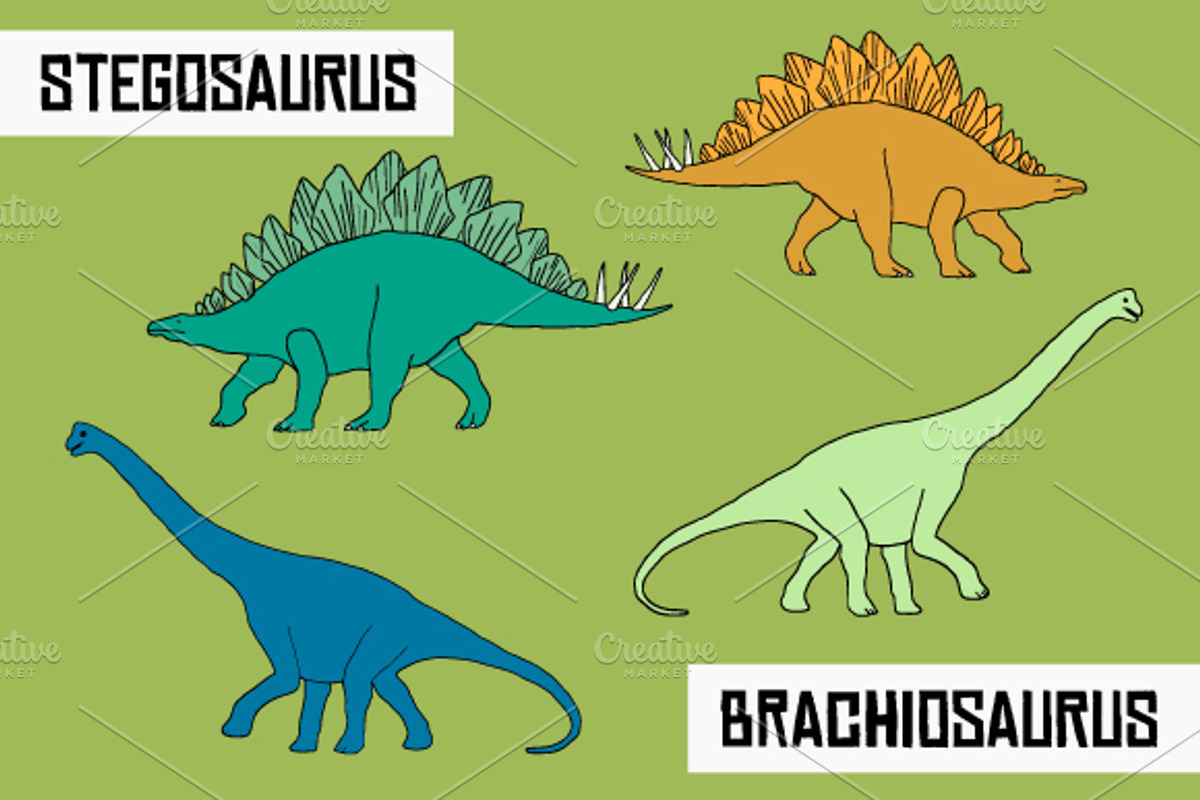 Dinosaur Vector Pack, an Illustration by Cristina Glynn (Photo 5 of 6)