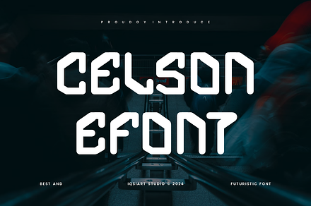 Celson Efont - Futuristic Font, a Sans Serif Font by Iqsiart Studio