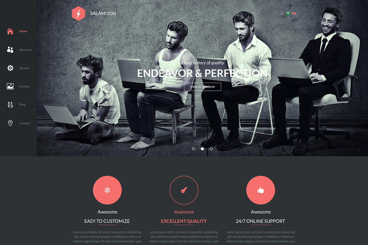 SalaMoon – Multi-Purpose PSD Templat, a Websites & App Template by nouthemes (Photo 2 of 5)