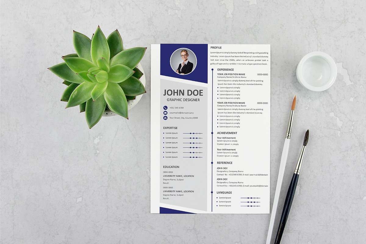 Professional Resume Template, a Resume Template by Annudesign (Photo 6 of 9)