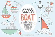 Little boat graphic collection, an Object Graphic by Superkitina (Thumbnail 1 of 3)
