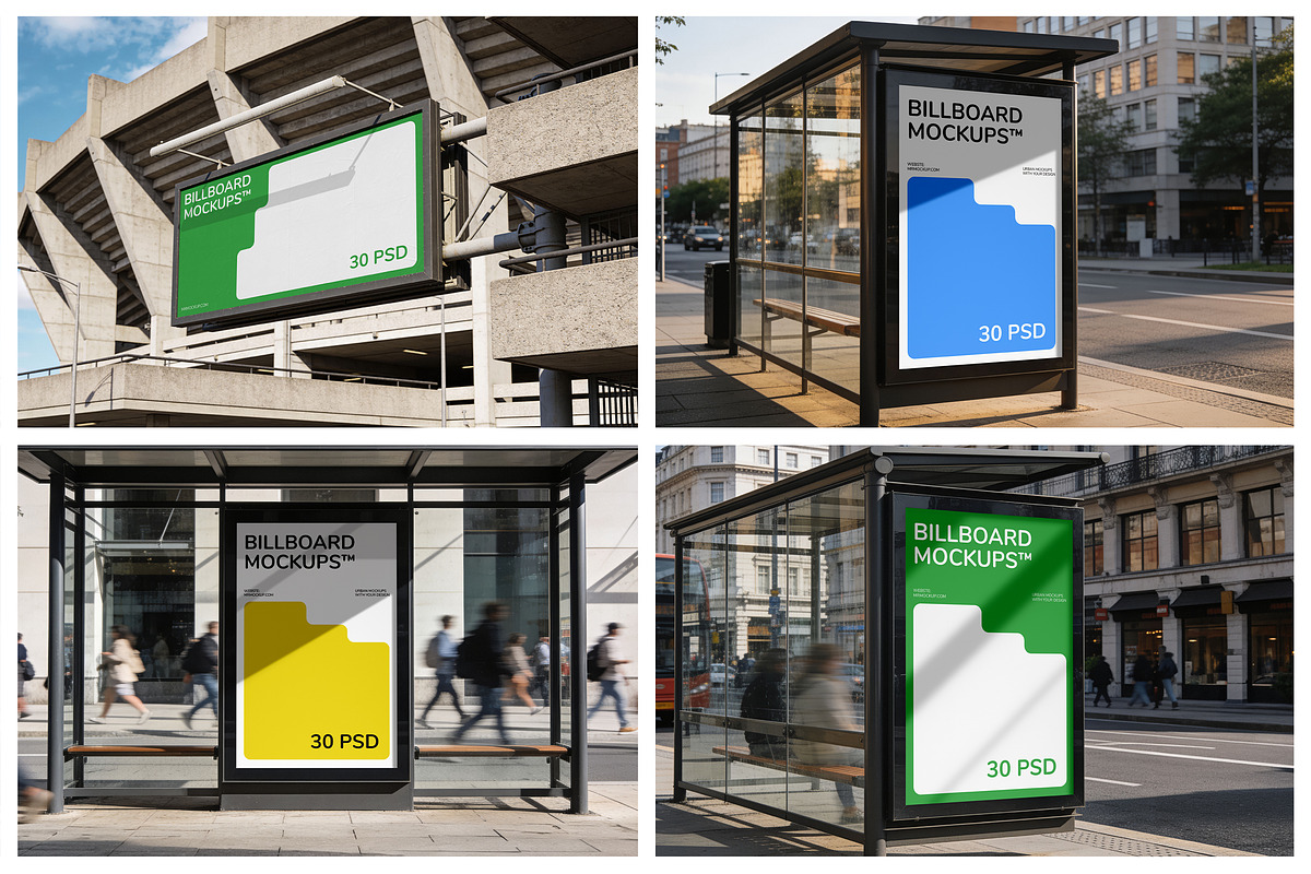City Billboard Mockups Vol.3, an Advertising Mockup by Mr.Mockup™ (Photo 11 of 18)