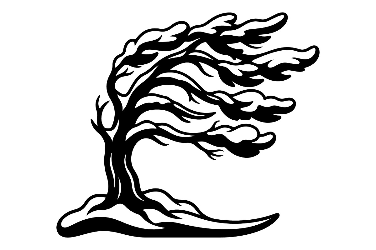 Windblown Tree Silhouette, an Object Graphic by Gfx_Store (Photo 15 of 16)