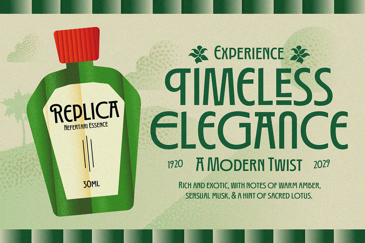 Deconeu Modern Art Deco Typeface, a Sans Serif Font by Aiyari (Photo 7 of 10)