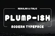 Plump-Ish - Modern Typeface, a Sans Serif Font by Made by Cap (Thumbnail 1 of 6)