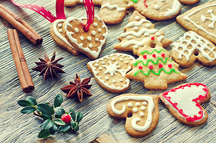 Vintage gingerbread christmas cookie