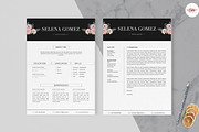 Floral CV Design, a Resume Template by Emaholic Template (Thumbnail 2 of 5)