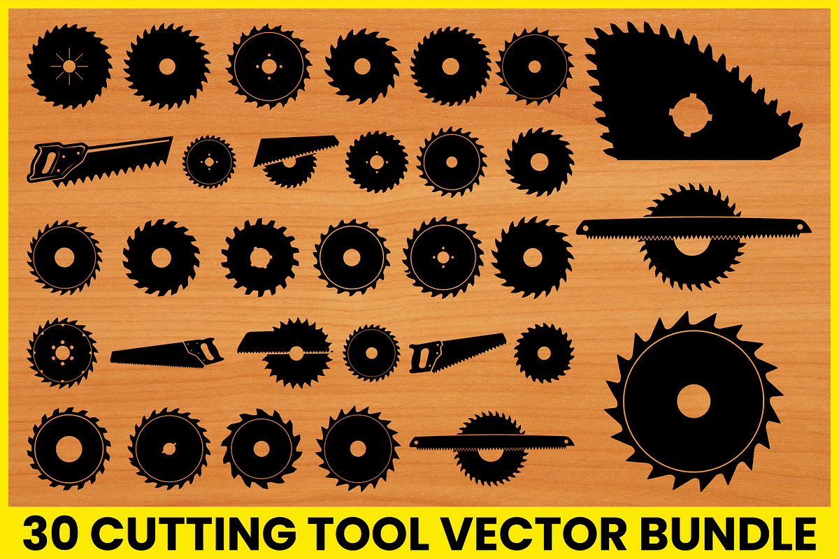 30 Cutting Tool Vector Bundle, an Illustration by Gaye Art (Photo 1 of 4)
