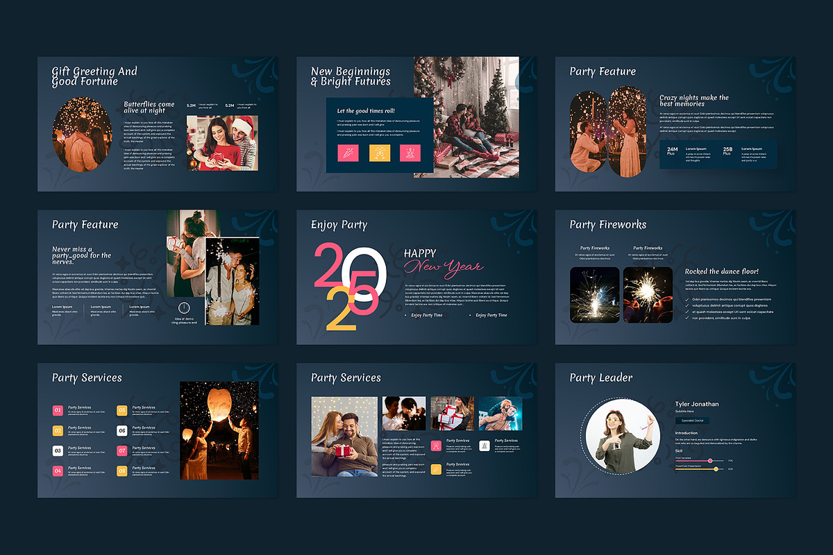 Happy New Year Presentation Template, a Presentation Template by evgenystudio (Photo 7 of 8)