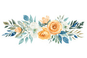 Rustic Orange Floral Set, an Illustration by Designer_Momina (Thumbnail 8 of 16)
