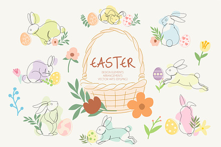 Cute Easter Graphic Illustration