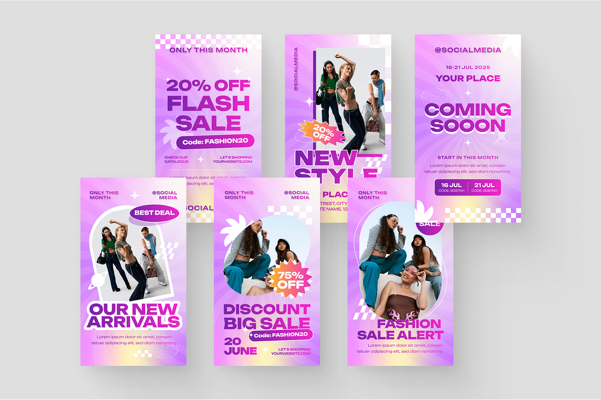 Y2K Fashion Instagram Story, a Social Media Template by MMPixelCraft (Photo 4 of 4)