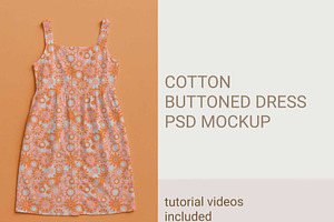 Buttoned Dress sleeveless mockup, a Shirt Mockup by jenartstudio