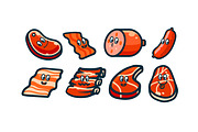 CUTE FOOD ICONS SET, a Food Illustration by grindstudio (Thumbnail 4 of 8)