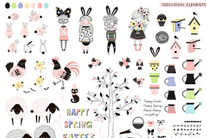 Easter Spring Cute Graphic Set